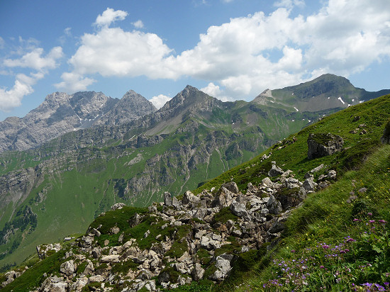Blick von der Pfälzerhütte Richtung Österreich