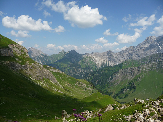 Blick von der Pfälzerhütte Richtung Österreich