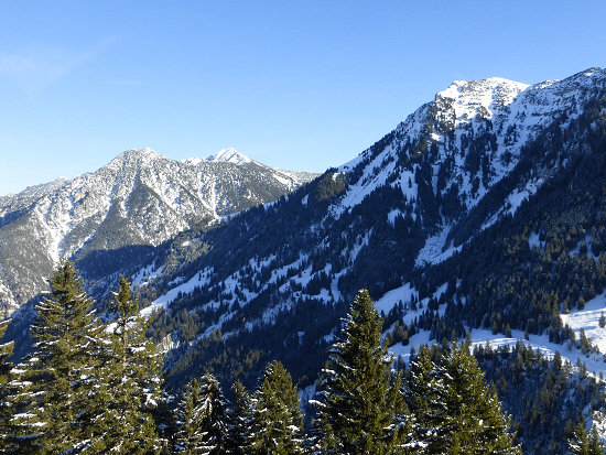 View from Silumer Kulm to Langspitz, Galinakopf and Schönberg (from left to right)