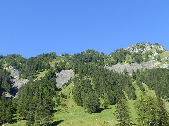Schwarze Wand oberhalb der Alp Valüna