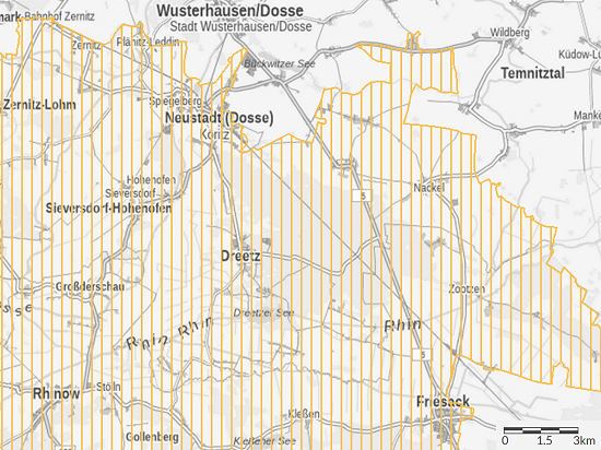 Kartenausschnitt Westhavelland © BfN