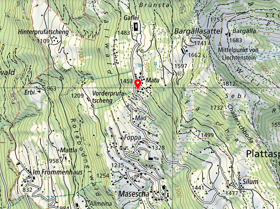 Location Berggasthaus Matu © map.geo.admin.ch